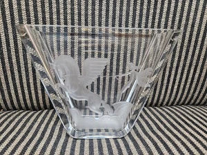 LARS KJELLANDER KOSA BODA SIGNIERT SCHWEDEN GRAVUR VASE ELLA GEZOGEN VON PEGASUS 5" - Bild 1 von 13