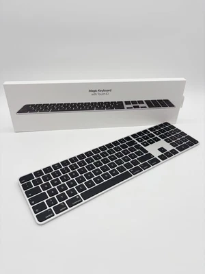 Apple Magic Keyboard Touch ID QWERTZ DE Silber Schwarz OVP Ziffernblock Tastatur - Bild 1 von 4