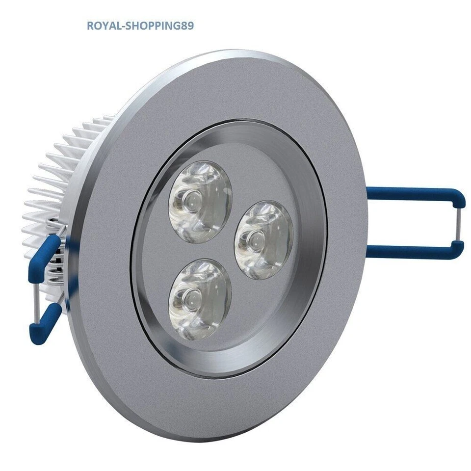 FARETTO LED INCASSO A MOLLA CON ALETTE 3 WATT LUCE FREDDA - Immagine 1 di 1