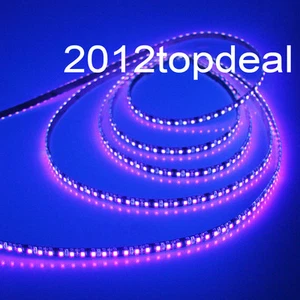 5M 3528 UV Ultraviolet 395nm 600 LED strip 120led/m SMD Light WP IP65 white PCB - Picture 1 of 3