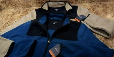 Chaqueta polar Croft&Barrow pequeña con cremallera azul real para hombre-gris marino-azul marino Foto 1 de 4