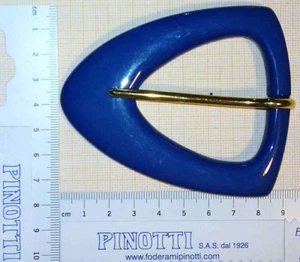 FIBBIA PER CINTURA COL. BLU - TRIANGOLARE ARROTONDATA cm 9,5 x cm 8,0 - Picture 1 of 1