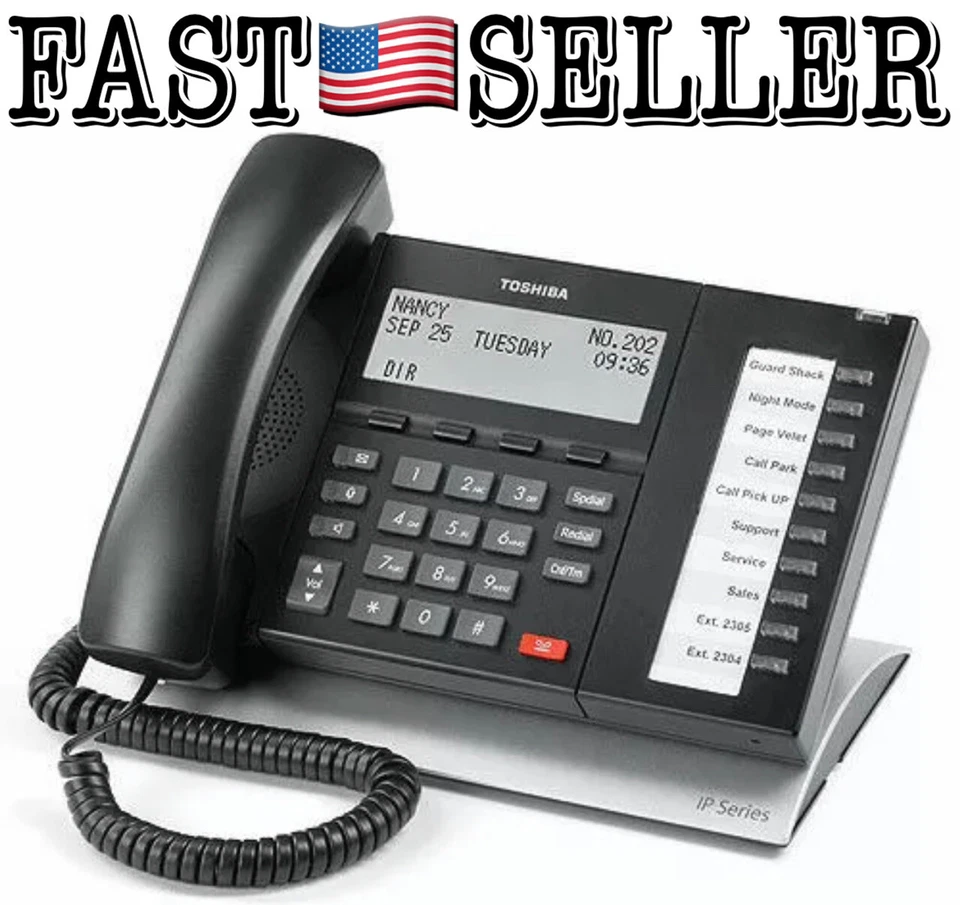 Toshiba Strata IP5022-SD Telephone 4-Line 10-Button Display IP Speakerphone - Image 1 of 4