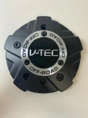 Ruedas todoterreno V-Tec usadas C394-CL-CAP-2 C-394-65EC tapa central de rueda negra Foto 1 de 3