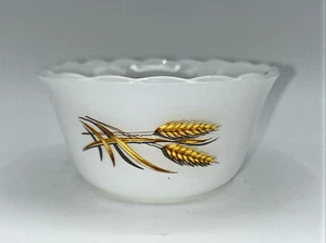 Vintage Fire King Puddingbecher 6 Unzen Auflaufförmchen Golden Weizen Milchglas - Bild 1 von 6