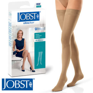 Jobst UltraSheer Compression Stockings 20-30mmhg Lace Calf Thigh High Closed Toe