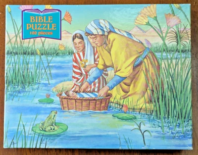 Rompecabezas bíblico Moisés en juncos 100 piezas de rompecabezas Merrigold Press 1993 completo Foto 1 de 4