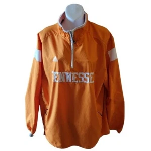 Adidas University of Tennessee Pullover Windbreaker Orange and White Size Large - Picture 1 of 7