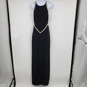 Vintage Cache Rhinestone Studded Strap Open Back Formal Cocktail Dress Medium - Picture 1 of 10