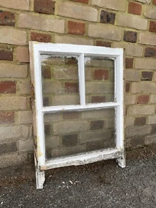 Ventana de faja de madera antigua georgiana recuperada 530 x 705 mm - Imagen 1 de 9