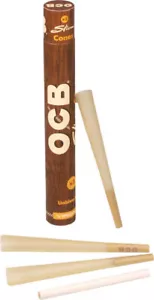 OCB slim papers Cones Unbleached Virgin 109mm konische Hülsen Zigarettenpapier - Bild 1 von 2