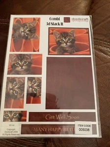 Doolicraft 2009 Combi 3D Stack It Cats Decoupage Sheets X8 Crafts & Card Making - Picture 1 of 24