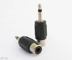 10 piezas 1/8" 3.5mm Mono Macho a Fono RCA Hembra Jack Conector Adaptador Convertidor - Imagen 1 de 4