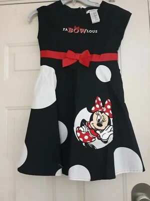 Vestido FaBOWlous negro/blanco/rojo de Minnie Mouse de los parques de Disney para niñas talla grande 10/12 Foto 1 de 4