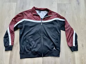Nike Air Jordan Dri-Fit Cement Elephant Print Jacket Zip Up Men's XL Red & Black - Picture 1 of 9