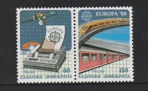 GRECIA 1988 EUROPA Transporte y Comunicaciones par unido montado sin montar o nunca montado - perfecto 4 lados - Imagen 1 de 1