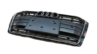 2017-2019 AUDI A4 (B9 8W) ПЕРЕДНЯЯ ЦЕНТРАЛЬНАЯ РЕШЕТКА ОТДЕЛКА ВЕНТИЛЯЦИОННОЕ ОТВЕРСТИЕ (ДЛЯ МОДЕЛЕЙ с PDC) - Изображение 1 из 4