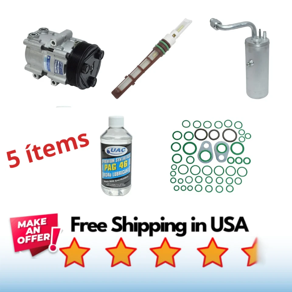 Kit Compressor A/C Fit Ford F-250 Super Duty, F-350, F-450, F-550 1999-2007 - Image 1 of 1