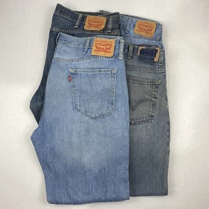 Lot of 4 Levi's 559 Relaxed Straight Jeans Blue Men's Size 40x32 - Picture 1 of 13