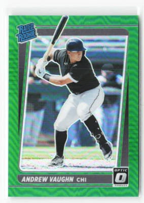 2021 Panini Donruss Optic Andrew Vaughn #116 Green 3/5 Rated Rookie - Image 1 of 2