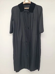 Conjunto de vestido y abrigo de seda vintage I. Magnin negro de seda Abe Schrader Rockabilly - Imagen 1 de 23