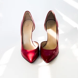 Gucci D'Orsay Heels Vernice Crystal Pumps Shoes, Classic Red Patent, 37 - Picture 1 of 7