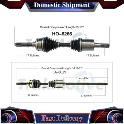 Junta de eje de transmisión TrakMotive CV delantero para Isuzu Trooper 1992 1993 94 Foto 1 de 3