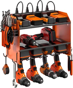 Modular Power Tool Organizer Wall Mount with Charging Station. Garage 4 Drill St - Picture 1 of 12