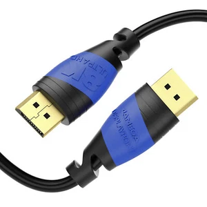 Câble Displayport 1.4 Plug Ultra HD Connexion Moniteur - Noir/Bleu - 1m - 10m - Photo 1/14