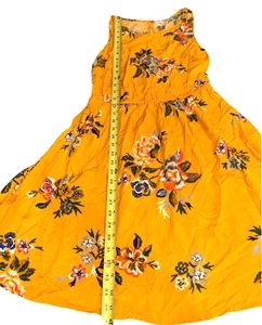 Old Navy size S Yellow Floral Sundress Elastic Gather Waist Dress Small - Picture 1 of 10