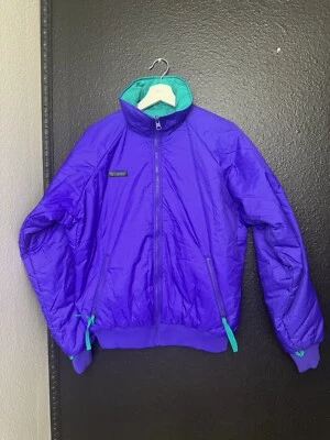 Vintage Reversible Columbia Puffer Winter Jacket Purple Teal Ski Outerwear - Image 1 of 4