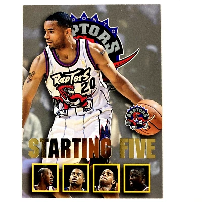 Aros de la NBA Damon Stoudamire 1996-97 cinco insertos #26 Toronto Raptors Foto 1 de 2