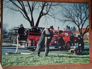 Fire Fighting Engine Truck Company 1965 Society Visual Educ foto Mt Prospect IL - Imagen 1 de 2