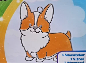 Makit & Bakit CORGI Dog Puppy Suncatcher Kit Kids Teens Baking Crystals Craft - Picture 1 of 6