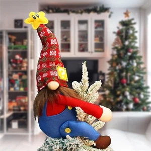 Christmas Tree Topper, Gnome Christmas Tree Topper, Handmade Small Funny Chri... - Picture 1 of 7