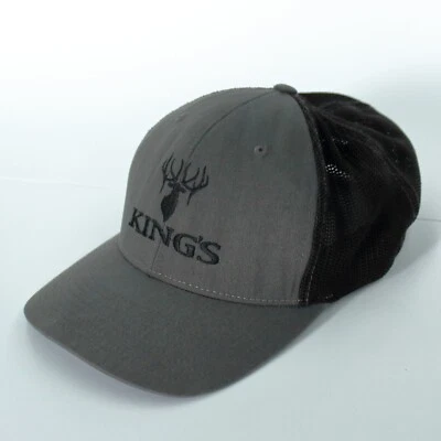 King’s Gray Trucker Hat Richardson 110 Flexfit LG/XL Mesh Back Deer Logo - Image 1 of 4