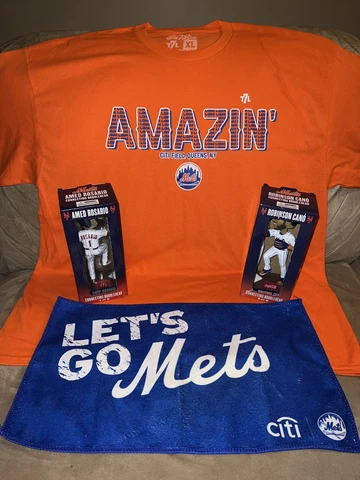 New York Mets SGA 2020: Amed Rosario & Robinson Cano Connecting Bobbleheads More Cover