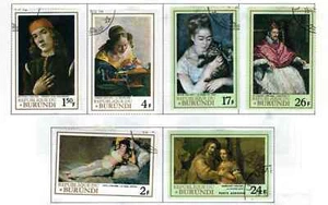 Burundi, #233-235, C59-C61, Famous Paintings, 1968, CTO - Picture 1 of 1