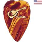 10 Pack Of Celluloid Mandolin Picks - 0.75Mm Thickness - Warm Tone