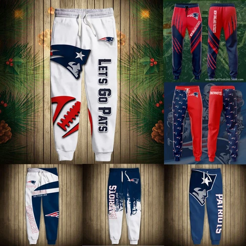 New England Patriots Men's Sweatpants Print Sports Pants Casual Loose Trousers Cover