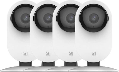 YI 4pc Security Home Camera 1080p 2.4G WiFi Night Vision Smart Indoor IP Cam - Image 1 of 4