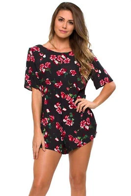 Somedays Lovin "Shade of Day" Floral Print Romper Size Medium - Image 1 of 4