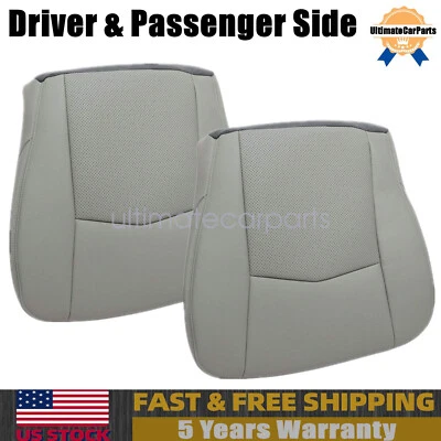 Cubierta de asiento de cuero Perf de repuesto inferior delantera gris para Cadillac SRX 2004-2009 Foto 1 de 4