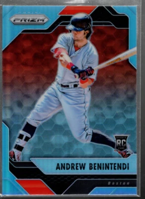 A8887- 2017 Panini Prizm Light Blue #4 Andrew Benintendi /299 ( ROOKIE CARD) - Image 1 of 2