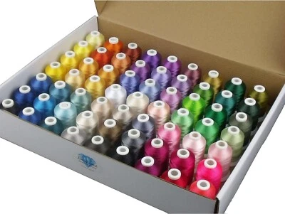 Simthread-63 Brother Colors Polyester Embroidery Machine Thread Kit 40 Weight-Au - image 1 of 4