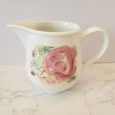 Jarra de Leche Portmeirion Amabel Jo Gorman Rosa Verde Flores Florales Rosas Abstractas Foto 1 de 4