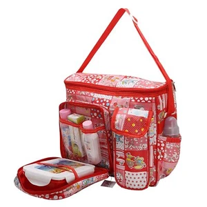 Diaper Bag for Mother, Multipurpose Multi Compartment  (Red) - Picture 1 of 7
