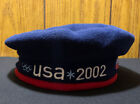 Vtg 2002 Us Olympics Roots Official Outfitter Blue Red Beret Hat Beanie One Size
