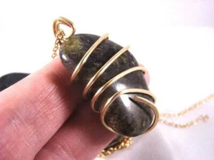 Hand Forged Dragonstone Pendant in Merlin's Gold Bronze Africa #16 - Picture 1 of 3