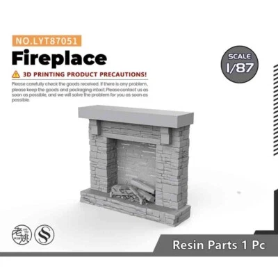 MRY-SFW HO Scale 1/87 Fireplace For Scene Model Type-1 - Image 1 of 4